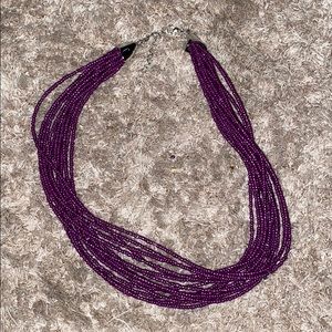 Deep purple layered necklace